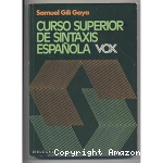 Curso Superior de Sintanxis Española